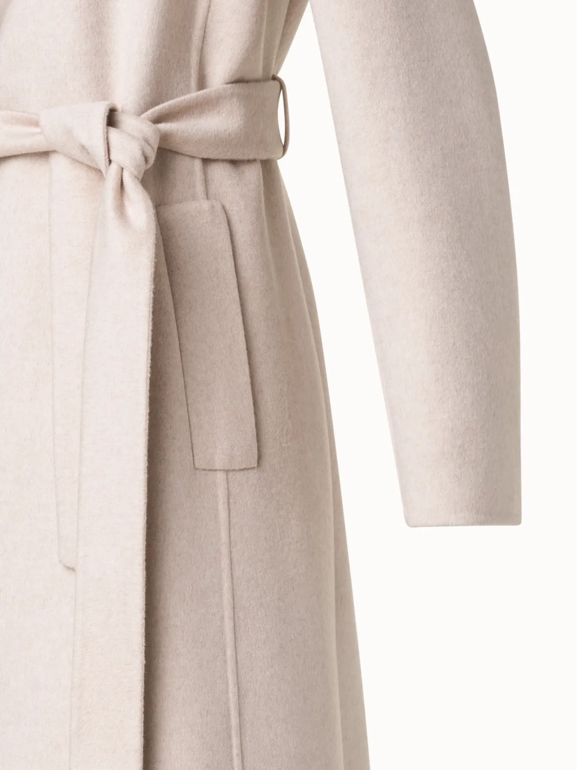 100% Cashmere Wrap Coat in Trench Style