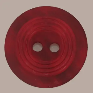 2 Hole Wavy Button 25mm - Maroon