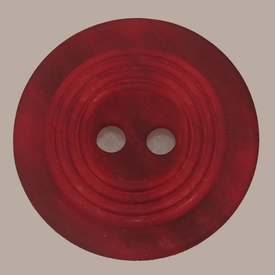 2 Hole Wavy Button 25mm - Maroon