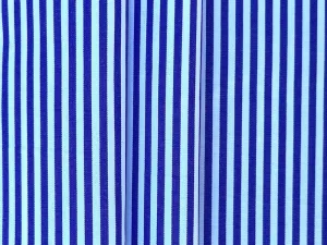 2-Ply Parisian Indigo Violet & White Striped Cotton Shirting (Made in Italy)