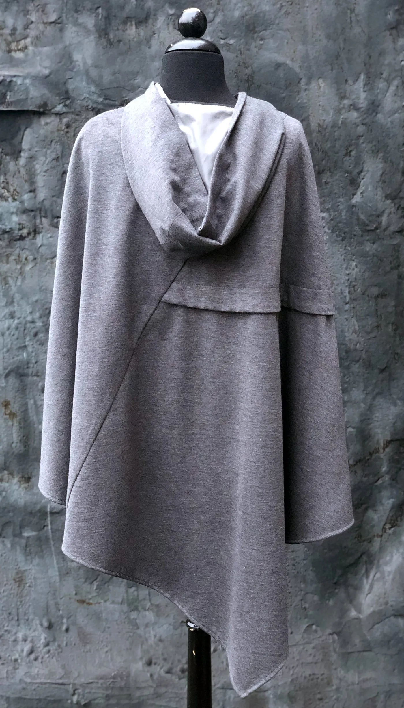 Asymmetrical Cape w/Hood