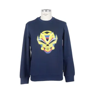 Bikkembergs Blue Cotton Men Sweater