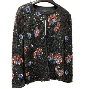 BNWT French Connection Black Valerie Sparkle  Evening Jacket Size UK 14