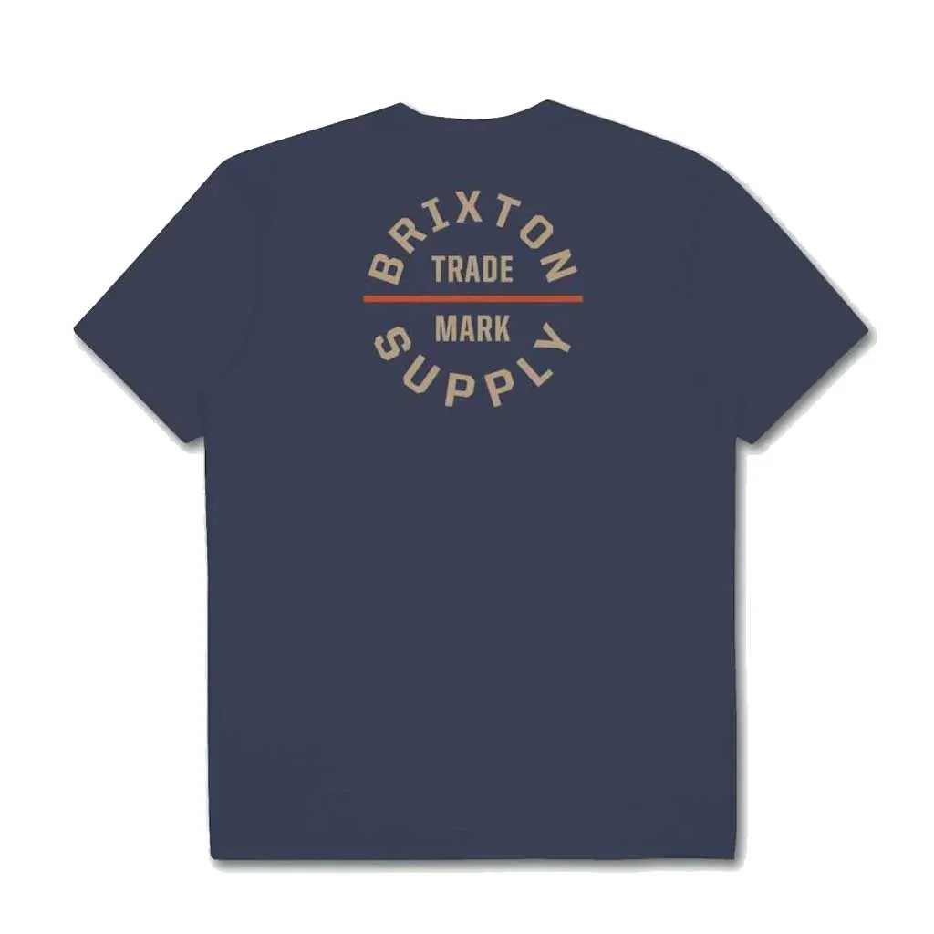 Brixton Oath V S/S Tee - Washed Navy/Sand