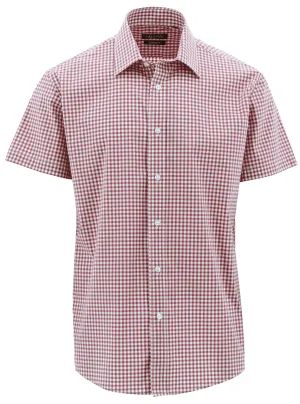 Brooke Red Checked Short Sleeve Shirt