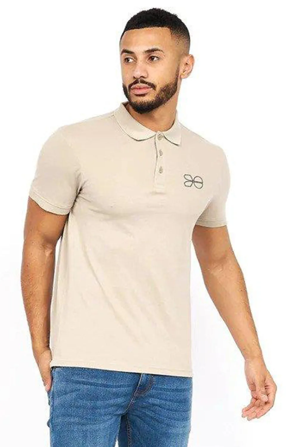 Crosshatch Mens Plain Polo Collar T-Shirt