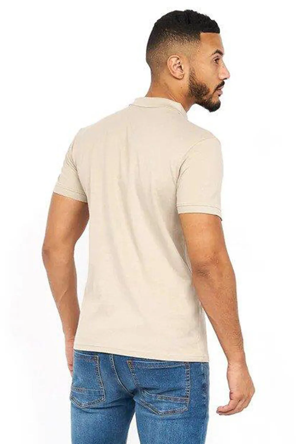 Crosshatch Mens Plain Polo Collar T-Shirt