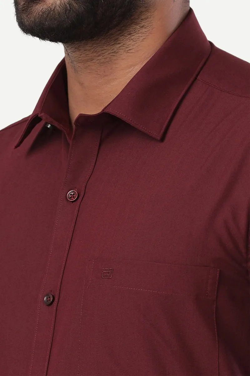 Denmark - Maroon Formal Shirts for Men | Ariser