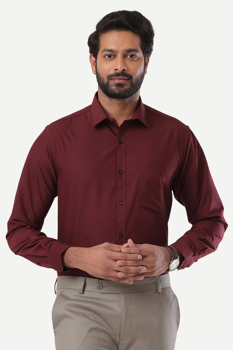 Denmark - Maroon Formal Shirts for Men | Ariser