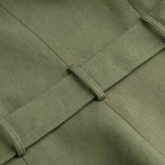 Double Breasted Army Green Blazer With Gold Buttons Slim Fit Belt Jacket