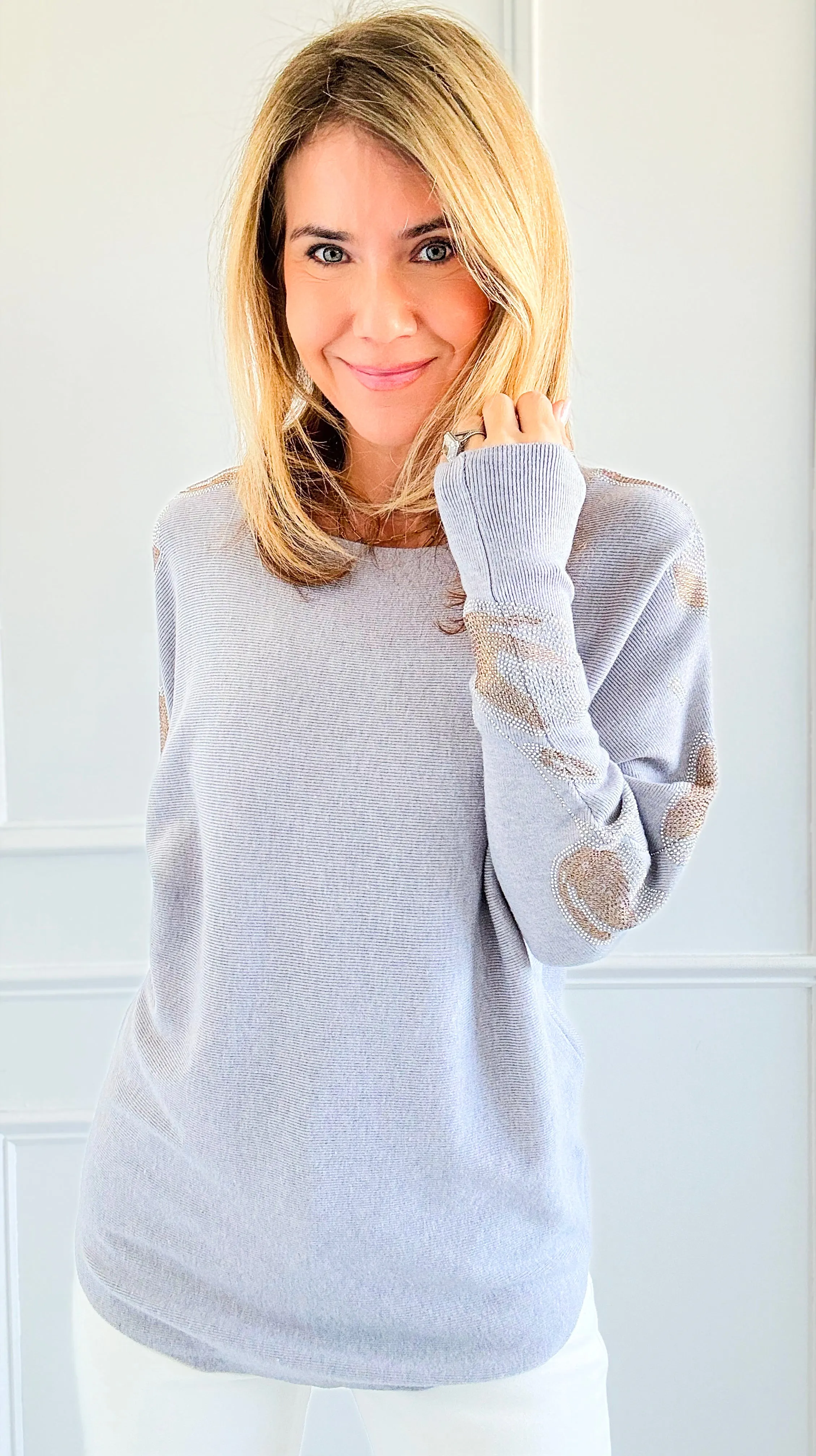 Embellished Luxe Sweater Top