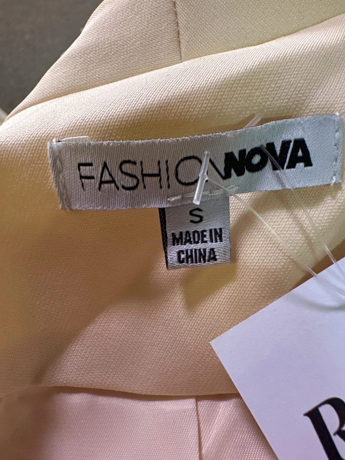 Fashion Nova Cream Blazer UK S