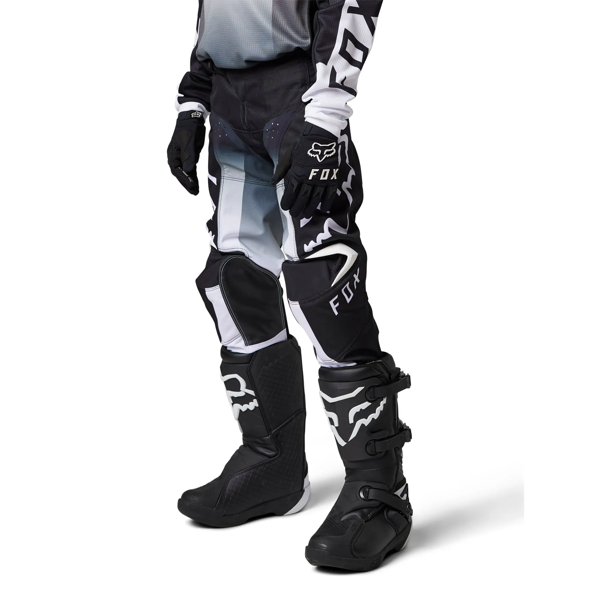 Fox Racing  Youth 180 Leed Motocross Pants Black White Offroad MotoX Leather Knee