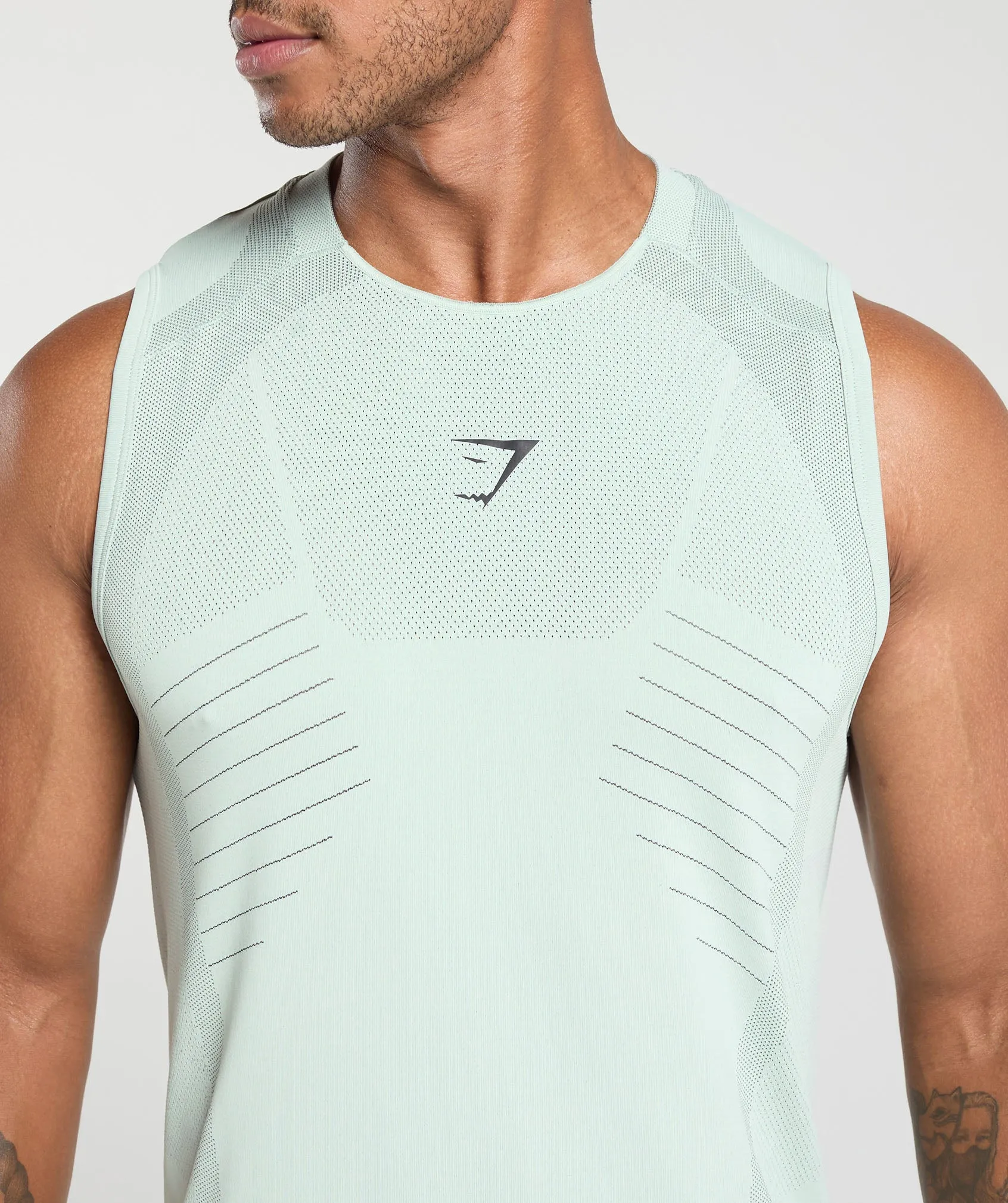 Gymshark Apex Seamless Tank - Cool Turquoise/Black