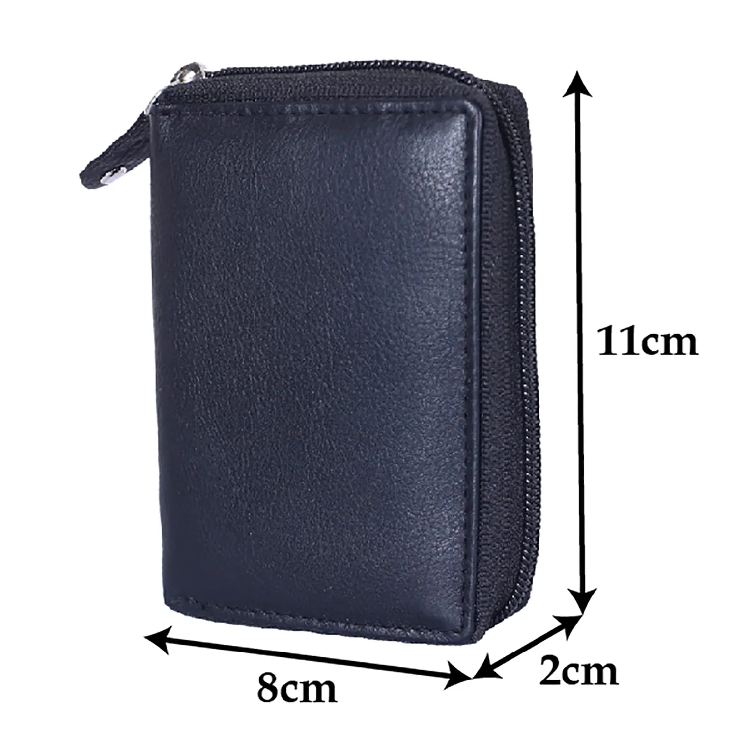 Heart Home Soft Leather Card Holder | Zipper Wallet for Man & Woman with 11 Slot Pack of 2 (Black & Brown)