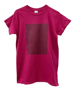 Hypnotic Spiral Flower Graphic Unisex Tee