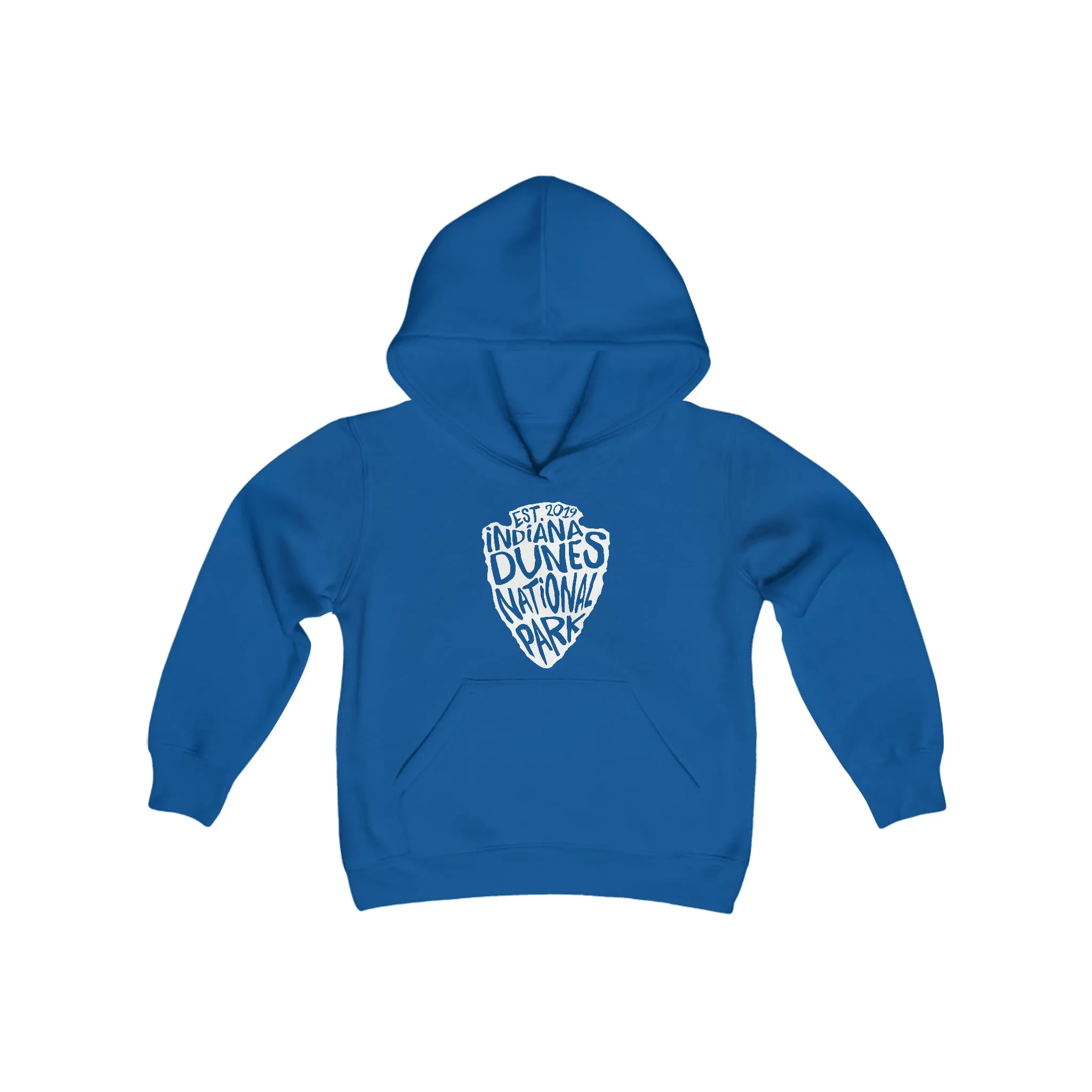 Indiana Dunes National Park Kids Hoodie - Arrowhead Chunky Text