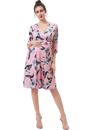 Kimi   Kai Maternity "Gracie"Nursing Faux Wrap Dress