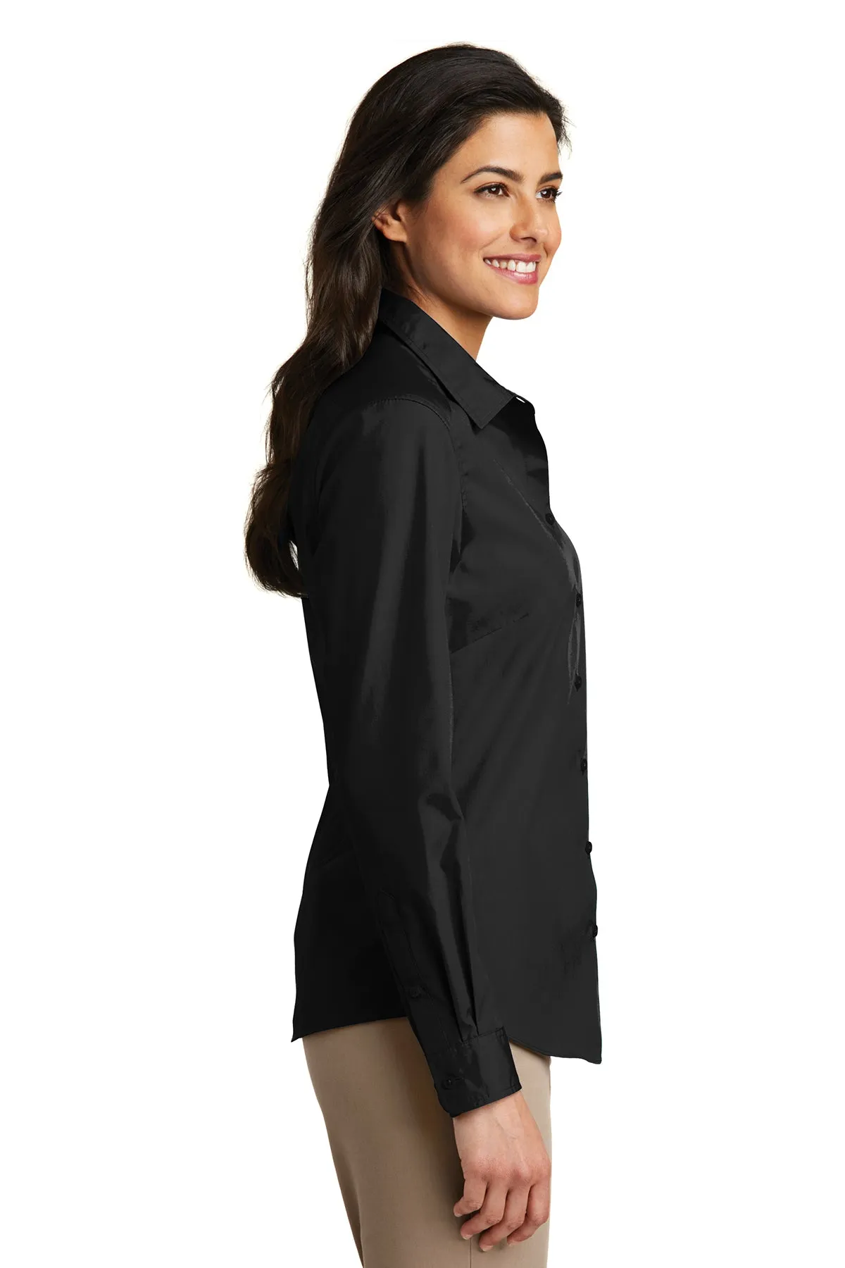 Ladies Long Sleeve Carefree Poplin Shirt