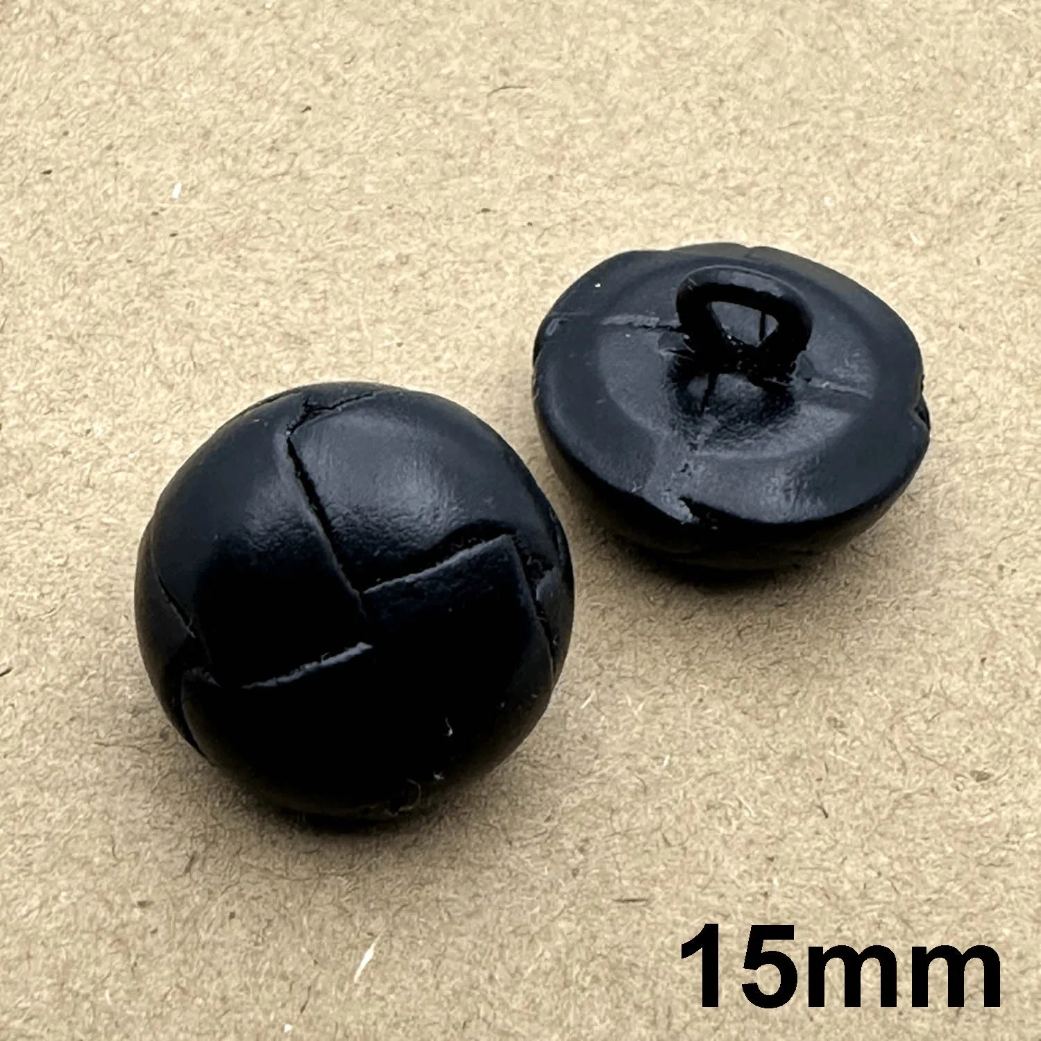 Leather Look Woven Shank Button