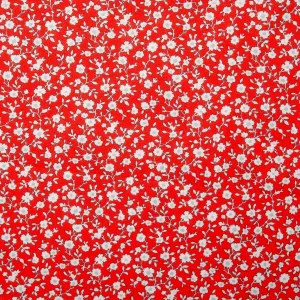 LIBERTY of PARIS Printed Cotton - Flowery - Red