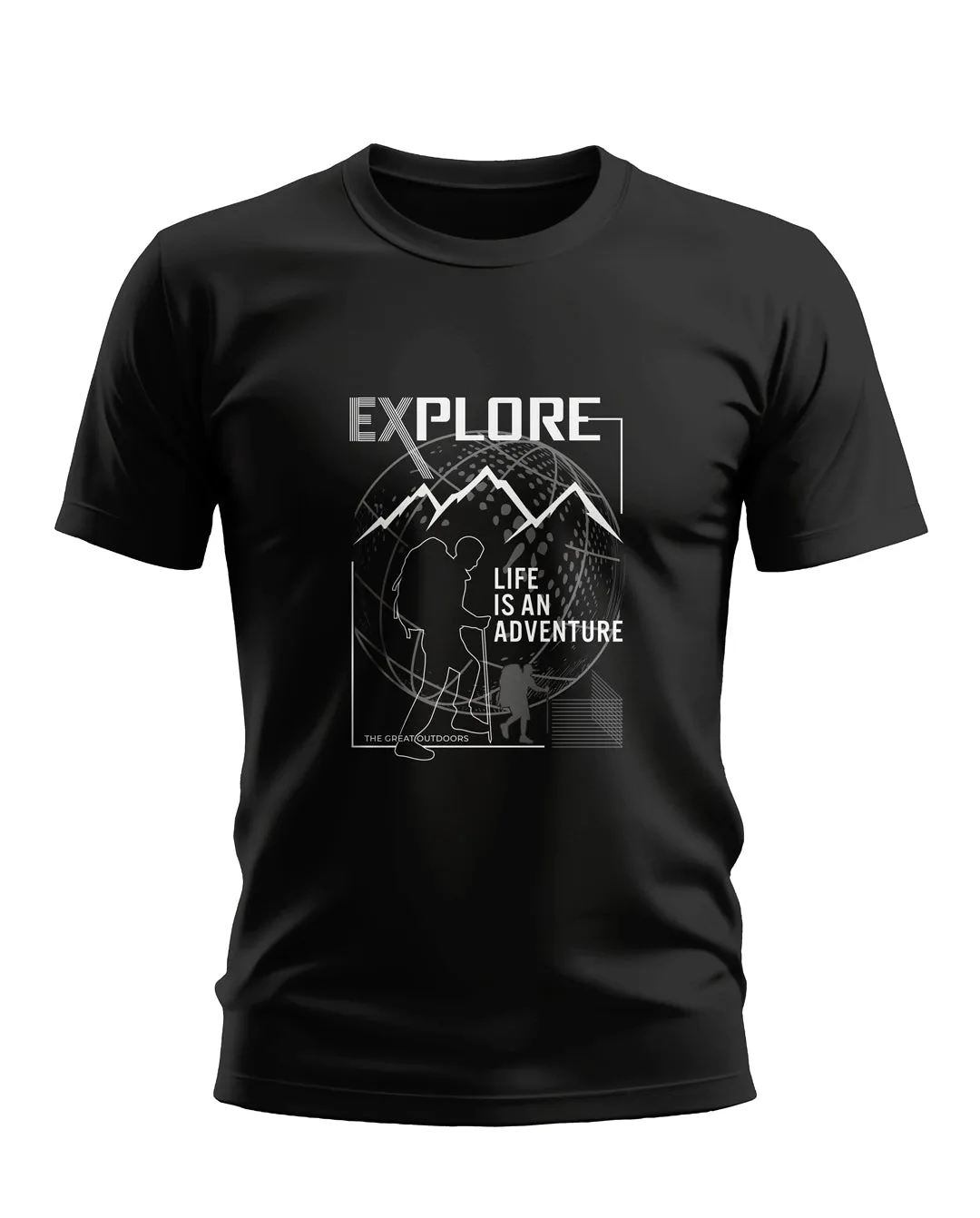 LIFE IS AN ADVENTURE Cotton T-shirt