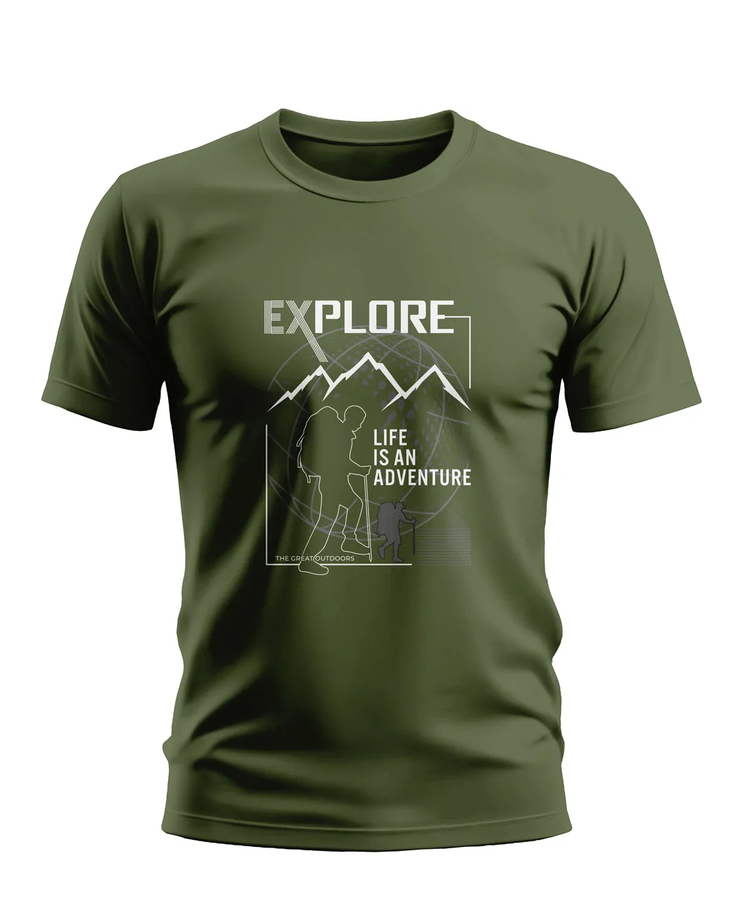 LIFE IS AN ADVENTURE Cotton T-shirt