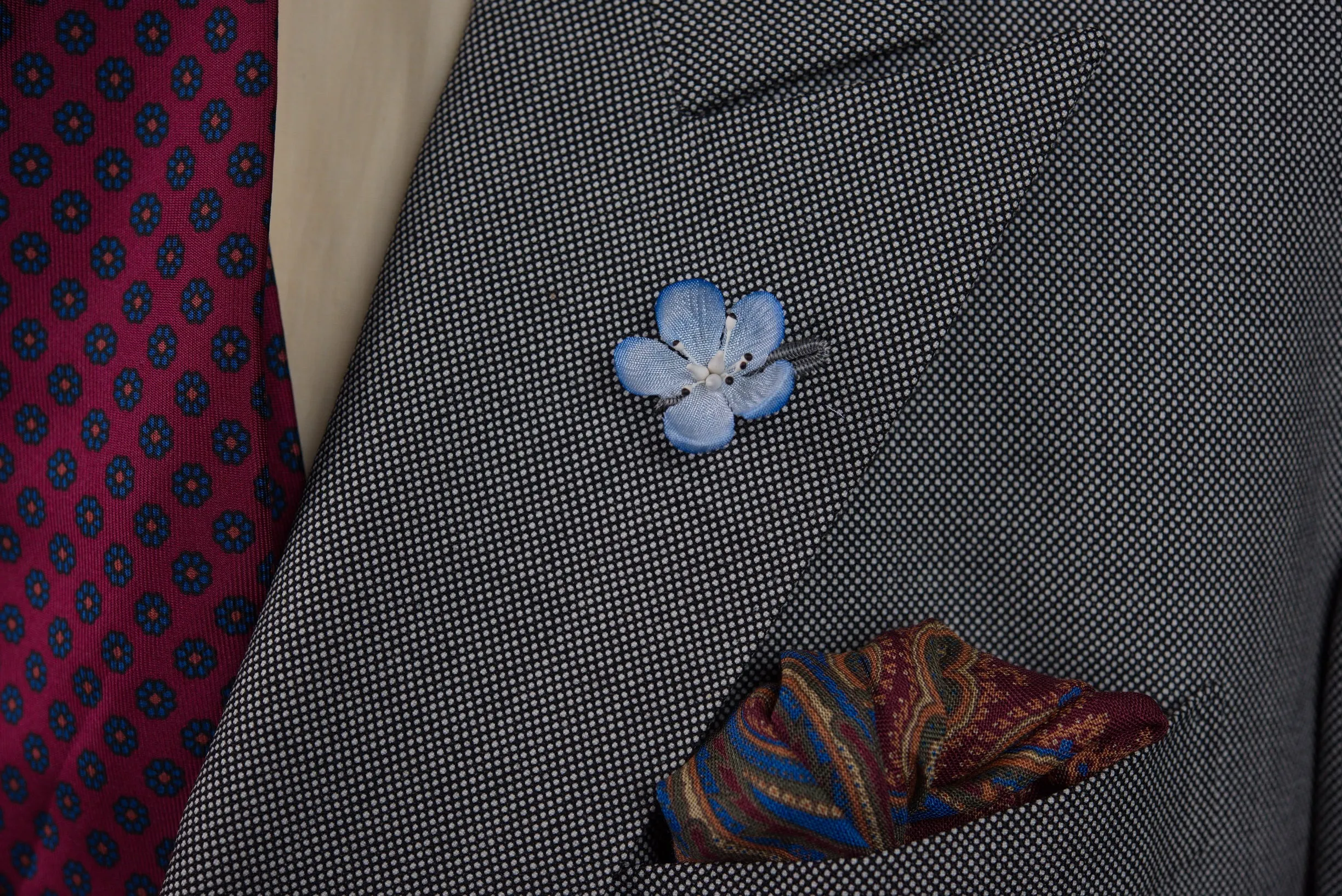 Light Blue Veronica Persica Boutonnière Flower