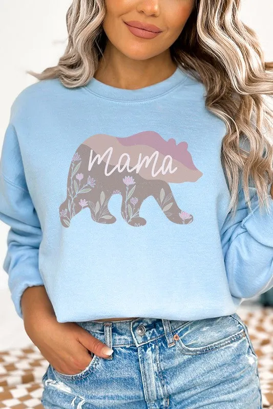 Mama Soft Colored Floral Bear Sweatshirt