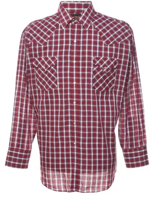 Maroon Checked Shirt - XL