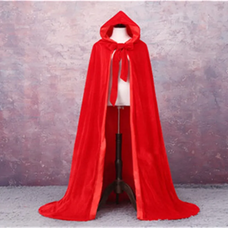 Medieval Velvet Hooded Cloak