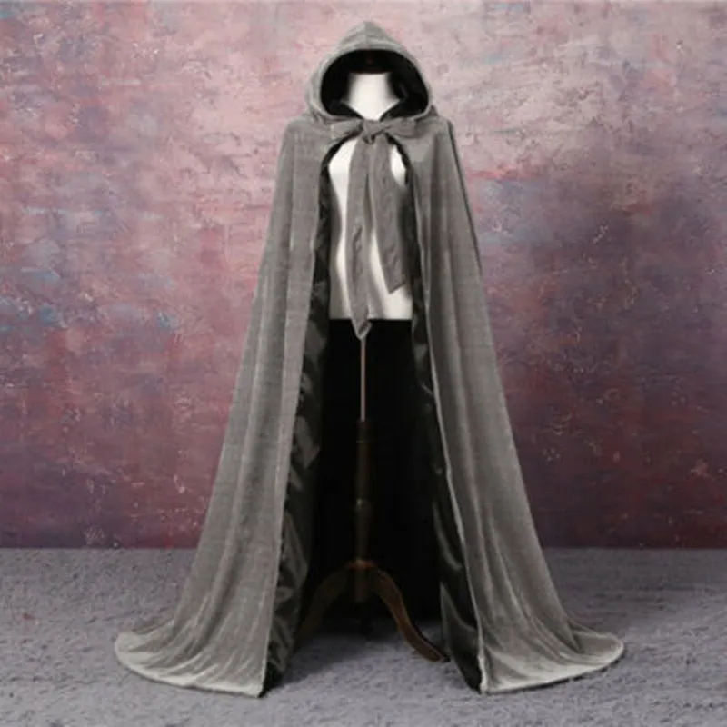 Medieval Velvet Hooded Cloak