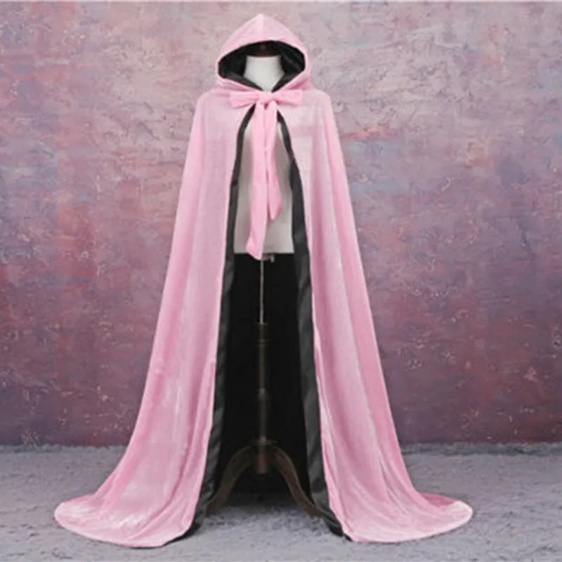 Medieval Velvet Hooded Cloak