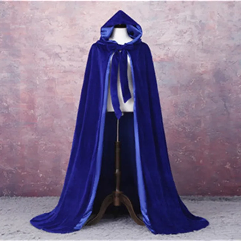 Medieval Velvet Hooded Cloak