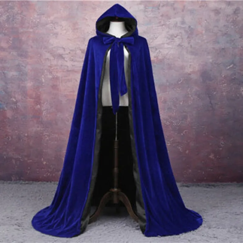 Medieval Velvet Hooded Cloak