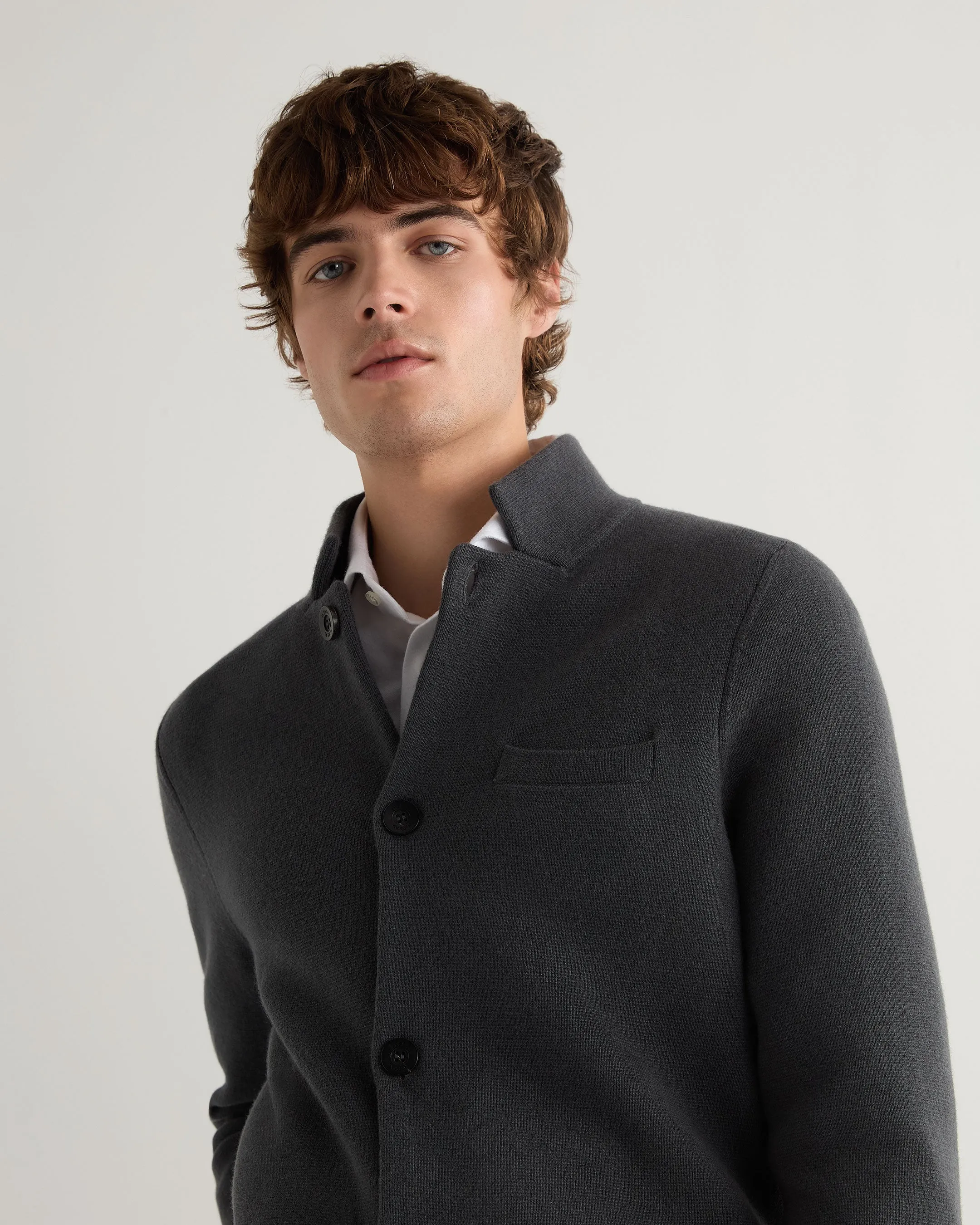 Men's Grosvenor Milano Cashmere Jacket Anthracite Grey