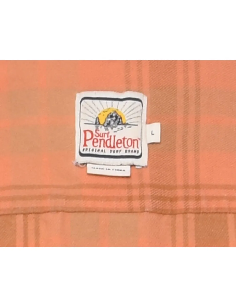 Orange Pendleton Checked Shirt - L