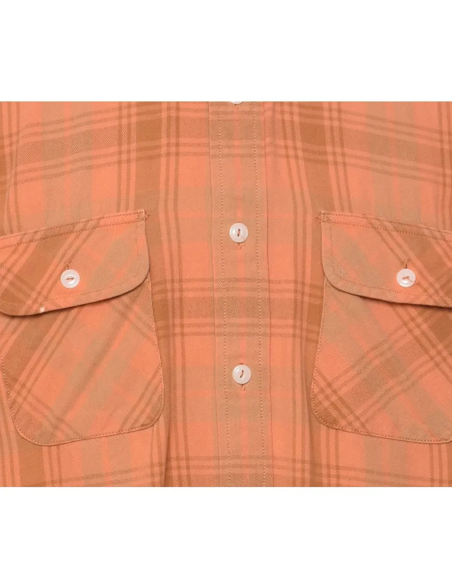 Orange Pendleton Checked Shirt - L