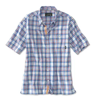 Orvis Men's Rock Point SS Camp Shirt/Red,White,&Blue