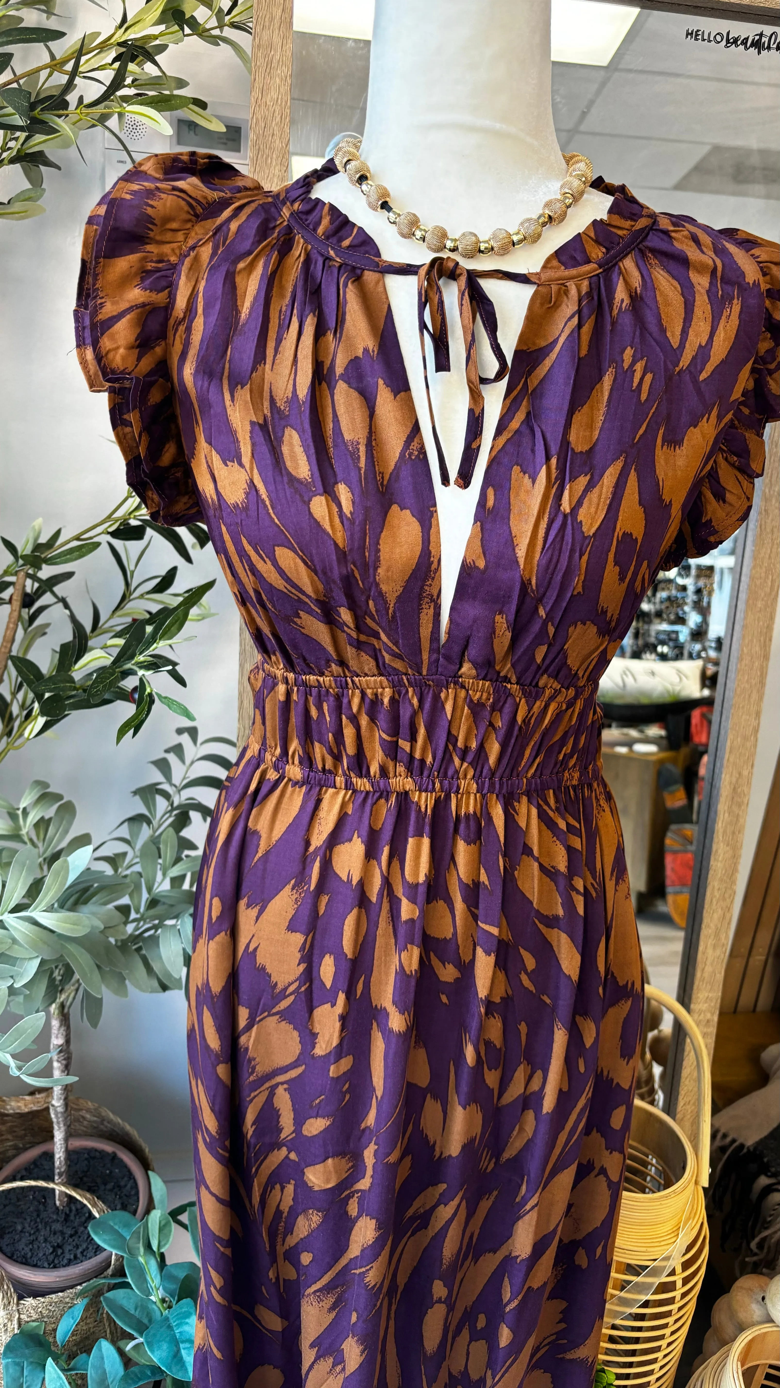 Plum/Orange Fall Dress