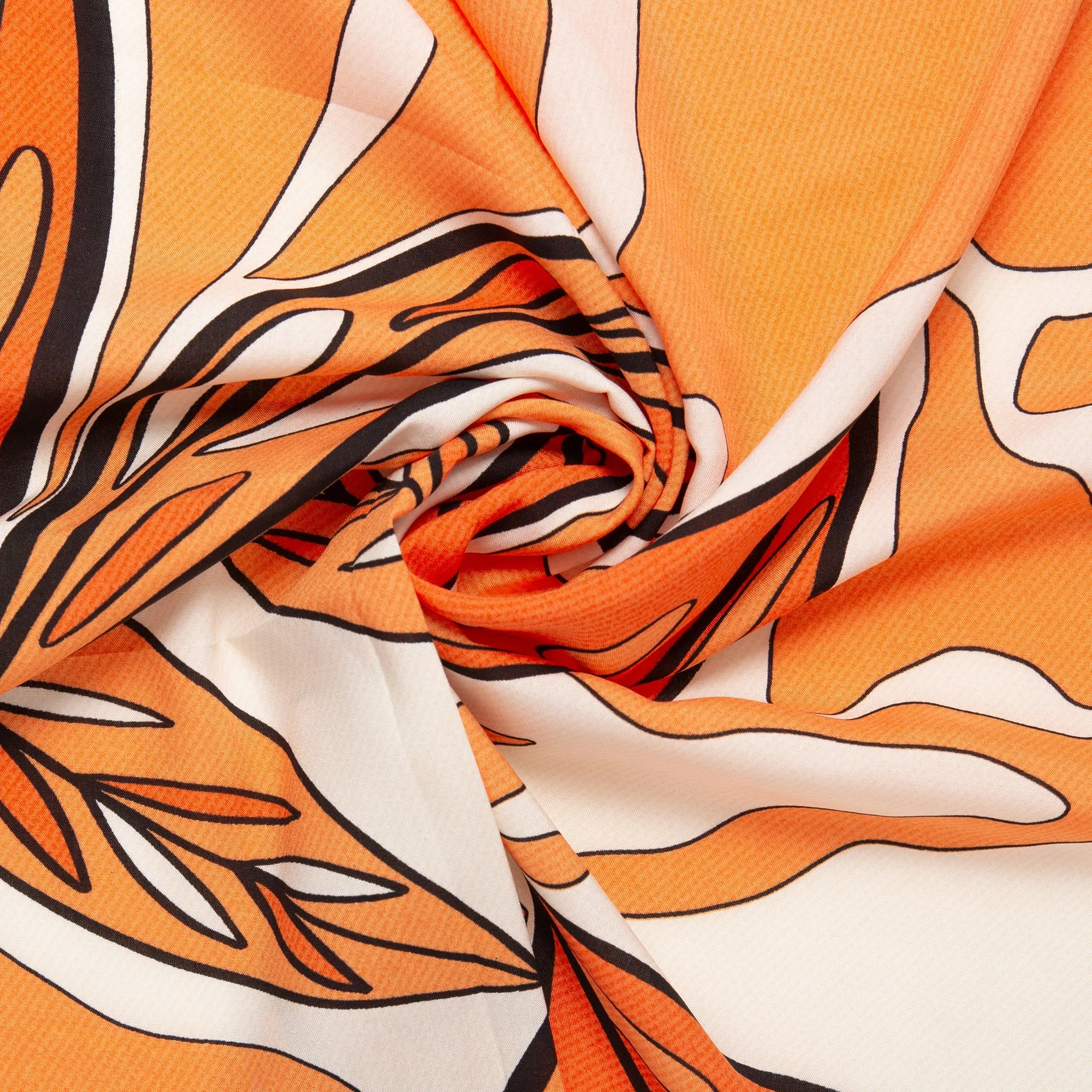 Printed rayon - AMANDA - Orange