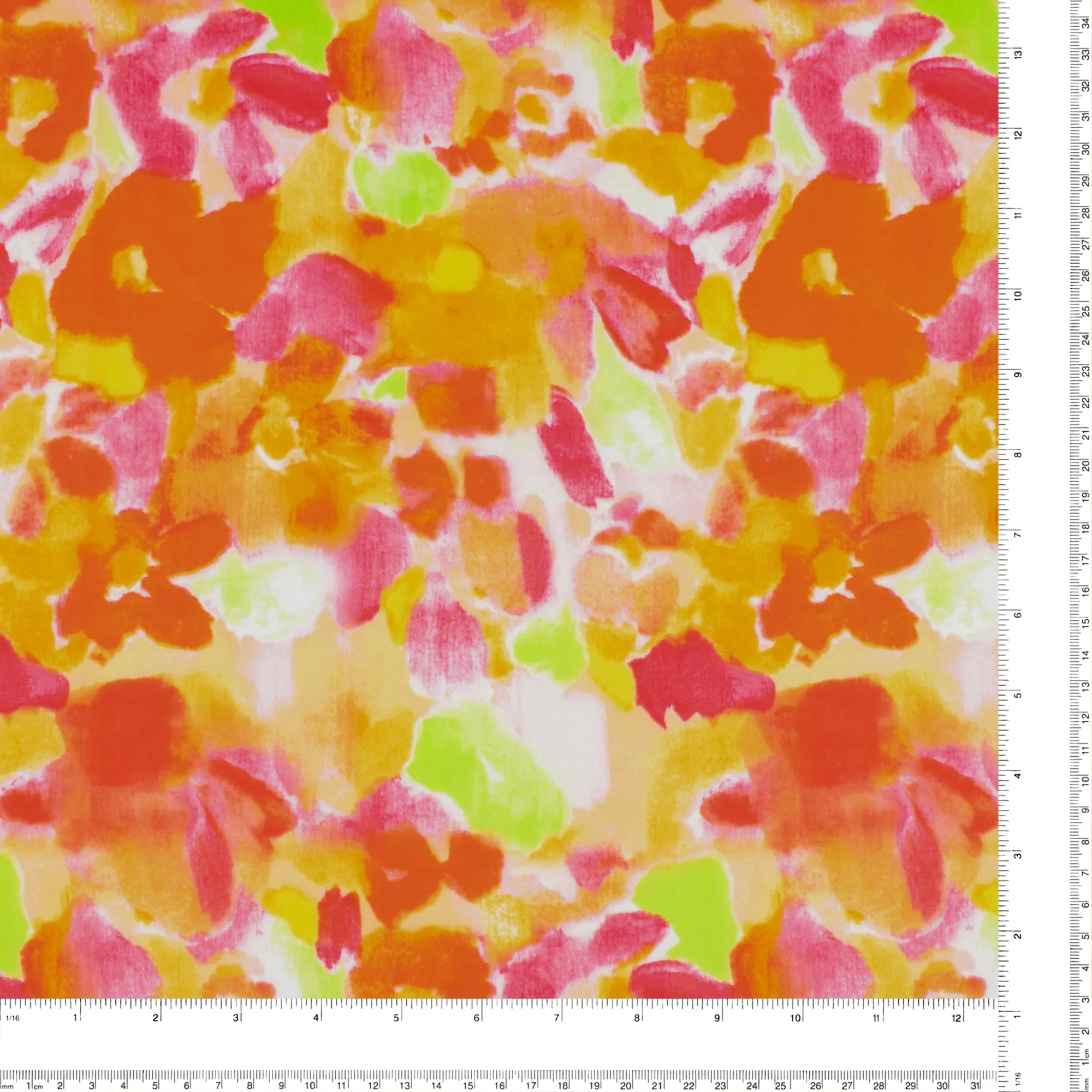 Printed Voile - SILVIA - 003 - Tangerine