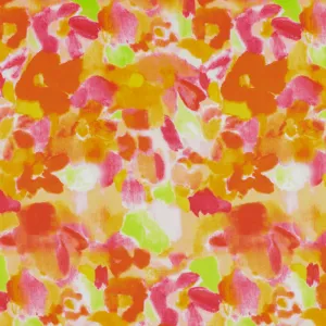 Printed Voile - SILVIA - 003 - Tangerine