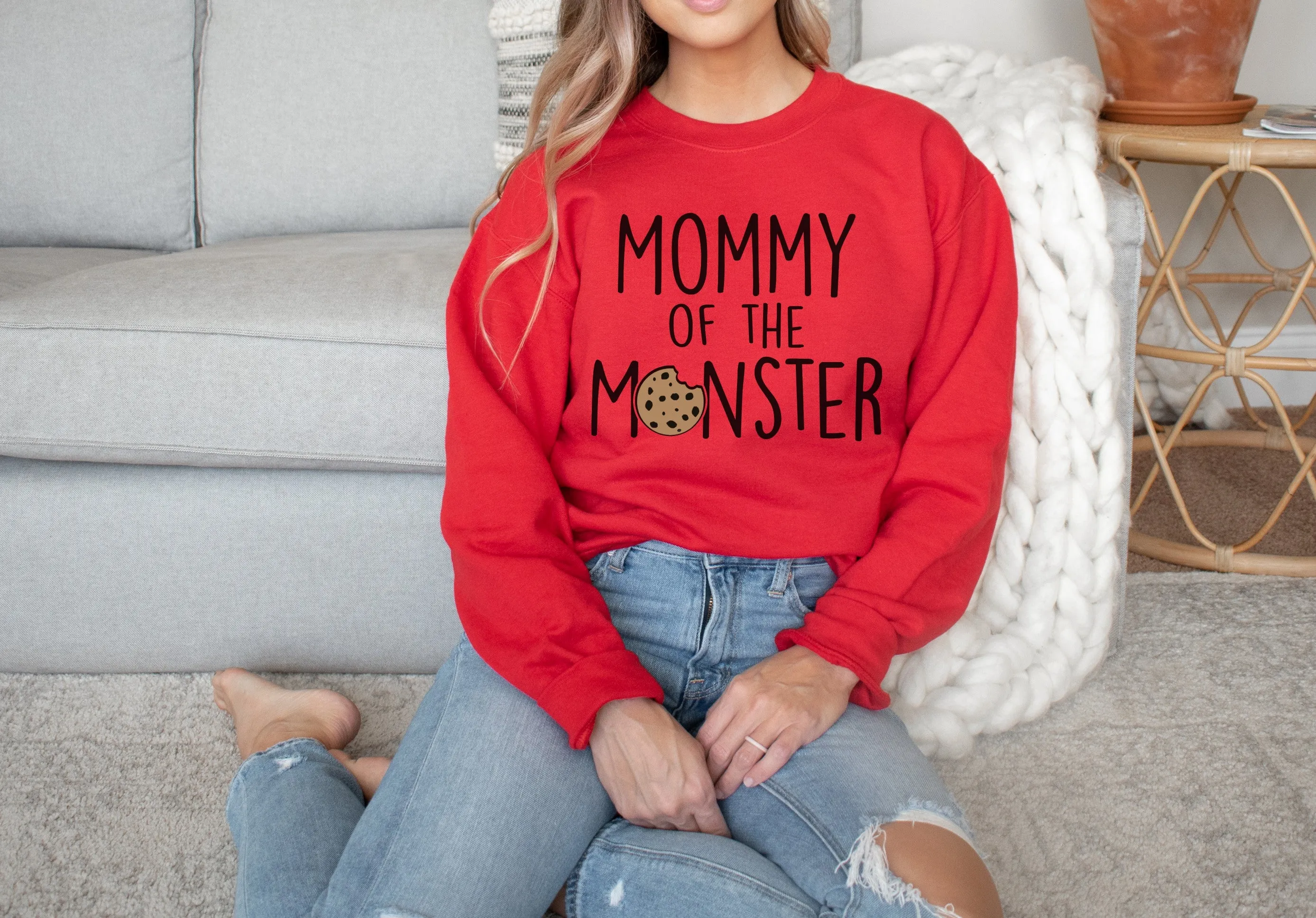 "Mama, Dad of the Monster"  Cookie Themed Custom Parent Sweatshirt