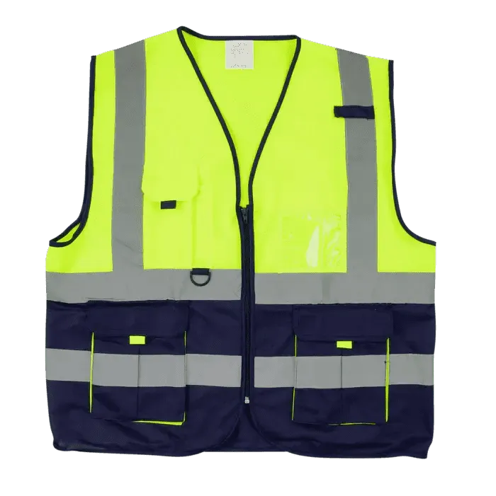 Reflective signaling waistcoat vests   zip   I.D pouch