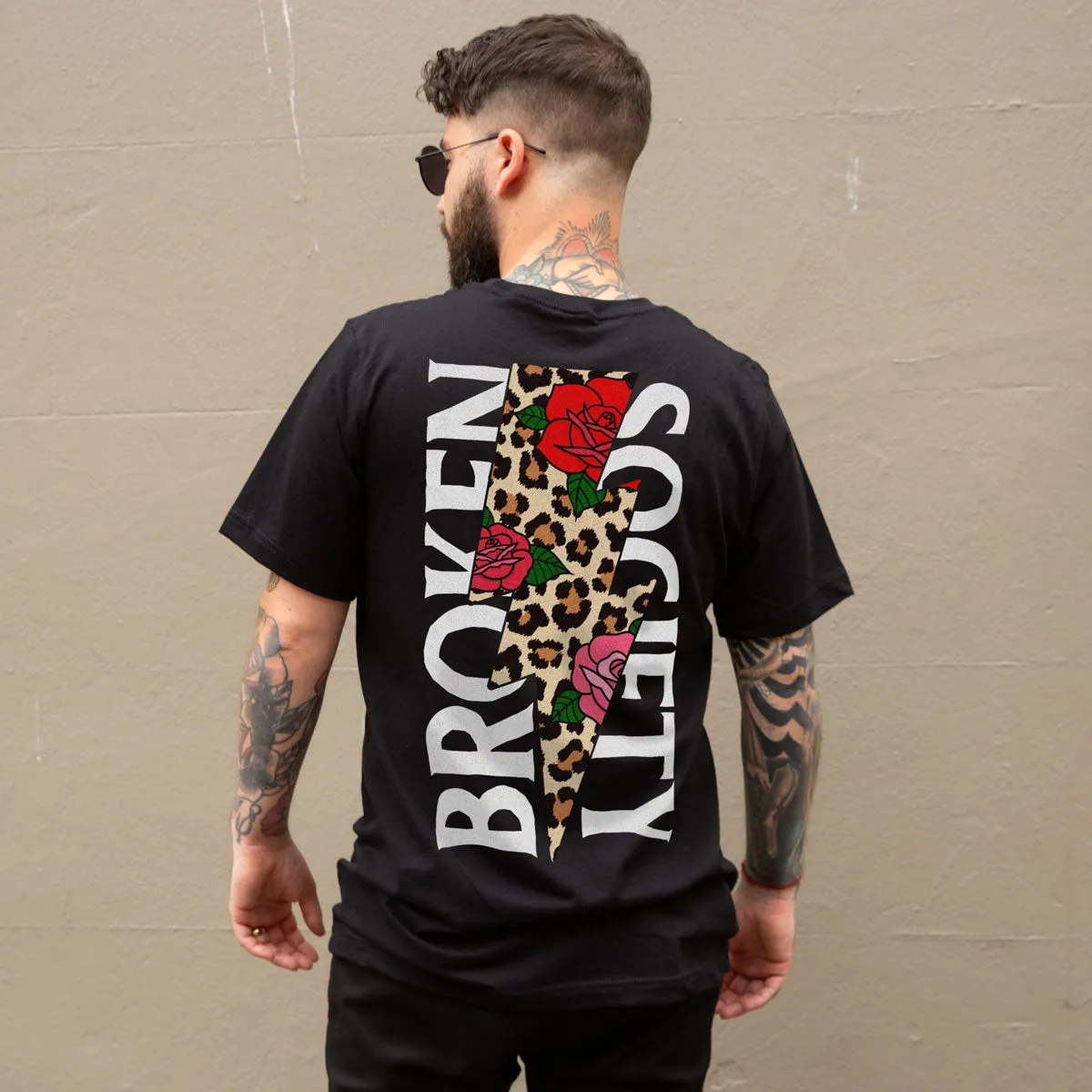 Roses And Animal Print T-shirt (Unisex)