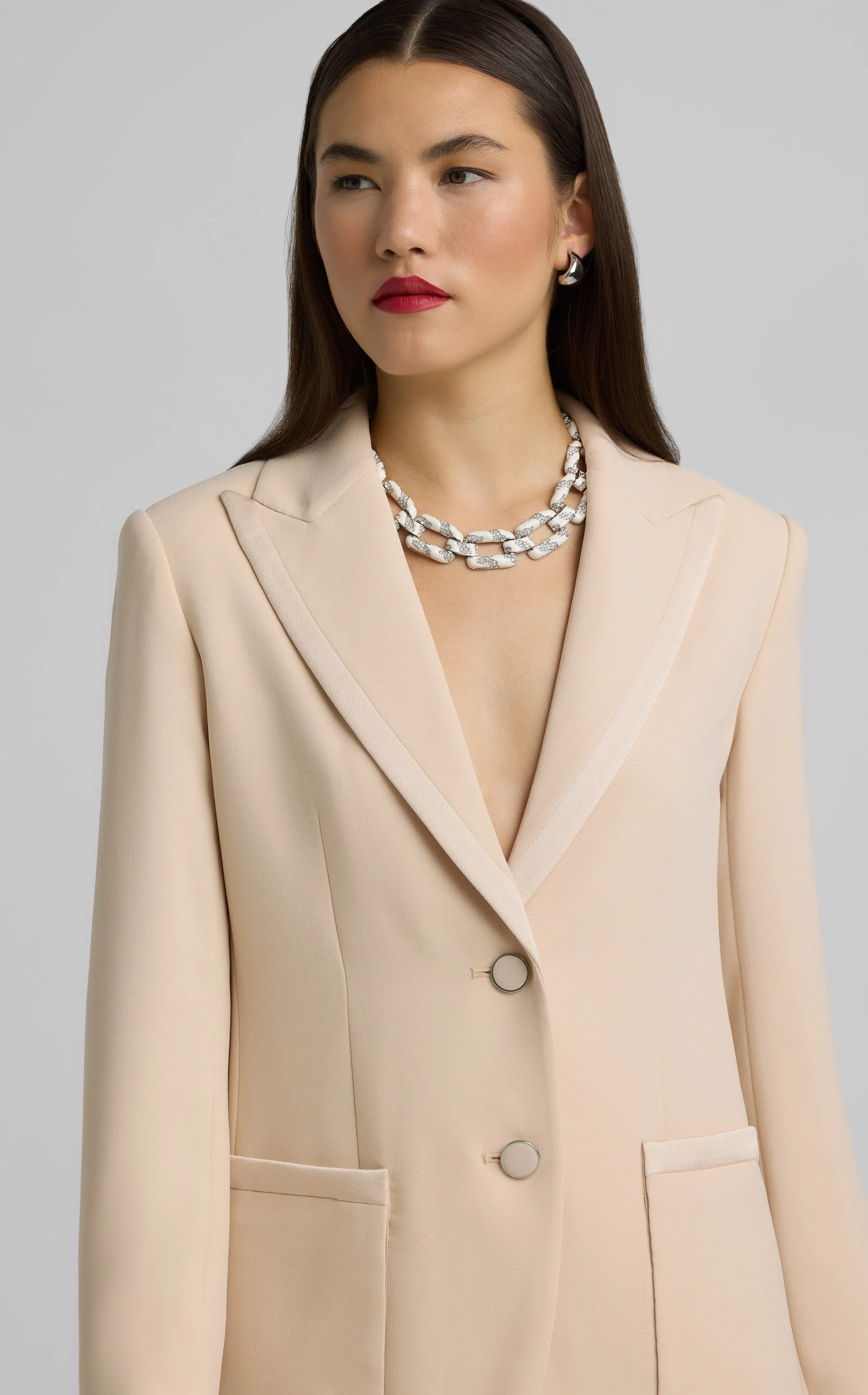 Satin Back Crepe Jacket