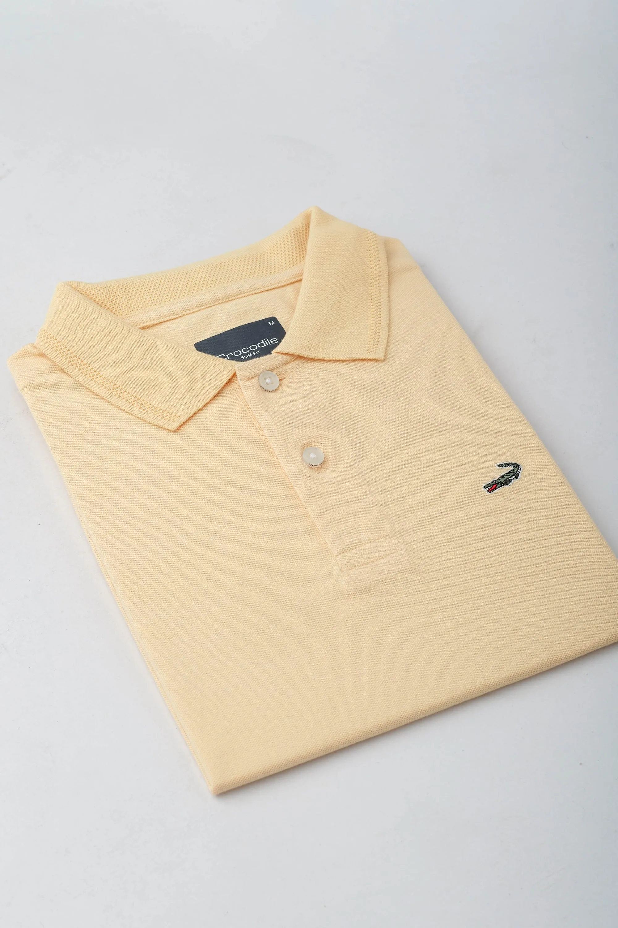 Slim Fit Short Sleeves - Casual Polo - Vanilla Custard