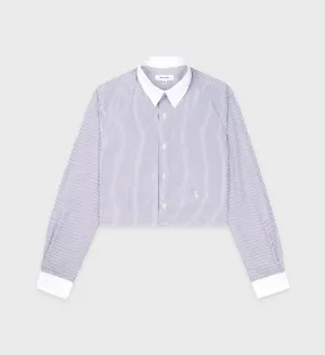 SRC Cropped Shirt - White/Navy