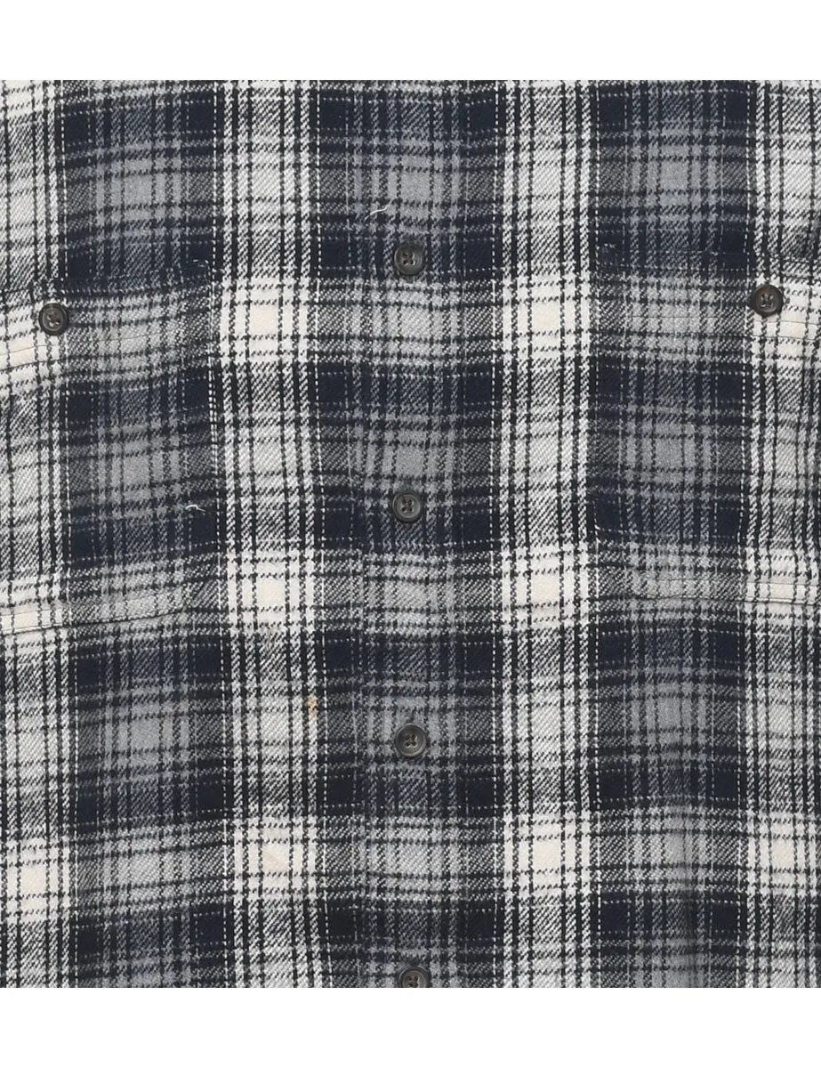 St John's Bay Black & White Plaid Shirt - XL